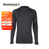 SMARTWOOL男士250系列100%美利奴羊毛上衣户外保暖长袖可机洗6350 灰黑色 010 M（欧码偏大）