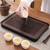 宅轻松 竹制小茶台茶盘功夫茶具茶道配件小托盘简约储水沥水泡茶盘大号