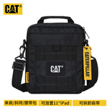 卡特（CAT）单肩包斜挎包11英寸iPad记者包户外战术MOLLE扩展副包 84036 黑