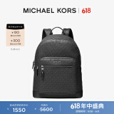 MICHAEL KORS迈克高仕 MK Hudson 男士大容量双肩包电脑包 黑色 001（老花款） 常规