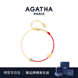 AGATHA/瑷嘉莎 好运红绳小狗银手链女 本命年【生日礼物】送女友高级感 金色 【限定礼盒】