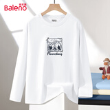 班尼路（Baleno）t恤男长袖春秋季情侣休闲潮流体恤衫宽松纯棉大码圆领打底衫上衣