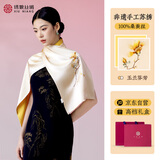 绣娘丝绸苏绣真丝丝巾100%桑蚕丝手工刺绣披肩送长辈妈妈生日礼物