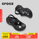 crocs卡骆驰厚底云朵洞洞鞋时尚百搭户外沙滩鞋女鞋|206750 黑色-001(含智必星) 38 (240mm)