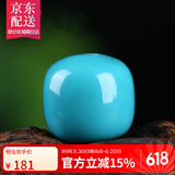 彩荷绿松石老型珠桶珠配珠 DIY星月金刚松石处理配珠鼓珠顶珠 11MM*11MM 精选单颗