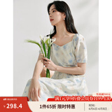 茵曼（INMAN）法式碎花高级感2025夏女新款休闲中长吊带连衣裙子 月蓝连衣裙-18424791 M