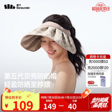 蕉下（beneunder）遮阳帽子防晒帽女防紫外线太阳帽贝壳空顶帽便携TS550杏米