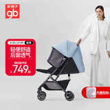 好孩子（gb）婴儿车0-3岁可坐可躺轻便折叠婴儿推车 小情书D619-B云水蓝
