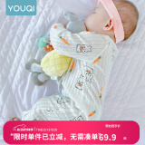 优奇婴儿衣服夏季薄款纯棉连体衣新生幼儿睡衣宝宝纱布哈衣夏装空调服 夏款【印花】甜美橘 80cm