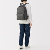 MUJI 带PC收纳袋双肩包背包旅行包书包电脑包通勤包大容量 新品 炭灰色 长43*宽32*高14cm