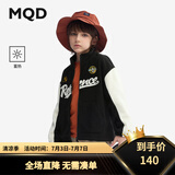马骑顿（MQD）MQD童装男童外套春秋季蓄暖摇粒绒学院风立领开衫儿童上衣 黑色 150