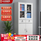 达将文件柜铁皮柜储物柜抽屉柜钢制办公柜资料柜玻璃柜档案柜凭证柜 二斗器文件柜 0.5mm