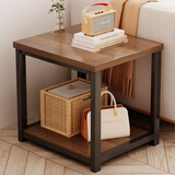 卓博茶几客厅边几茶桌茶水柜床边桌子置物架CJ11胡桃色40cm方桌