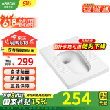 箭牌（ARROW）蹲便器防臭防滑厕所超薄大便器蹲便 大冲力水箱套装 D款蹲便器前排带存水弯-无水箱