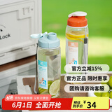 乐扣乐扣（LOCK&LOCK）经典运动水杯简约随行杯塑料水杯子带提绳周年纪念款橙色700ml