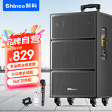 新科（Shinco）V50广场舞音响户外大音量拉杆音箱五喇叭木质箱体大功率家用K歌移动摆摊低音炮10吋单咪