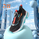 安踏儿童运动鞋男女童跑步鞋秋冬季网革旋钮扣犟弹科技学生赤焰跑鞋 【男密网】黑/荧光水绿5523J-4 31 脚长约19.5cm