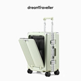 梦旅者（Dream traveller）商务拉杆箱万向轮前开口行李箱男密码箱女旅行箱 24英寸香草奶昔