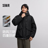 森马（Semir）棉服男防风三防外套工装山系户外登山上衣冬装轻薄款101724112102