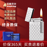 艾斯贝尔限量版高端纯黄铜朗声充气打火机定制刻字高级感颜值男士生日礼物 网路情诗·尊雅银 套装 1个