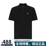 阿玛尼（ARMANI）ARMANI阿玛尼男装新款短袖POLO衫男士T恤棉质经典鹰标logo 黑色（8N1FQ2） 2XL （180-200斤）仅供参考