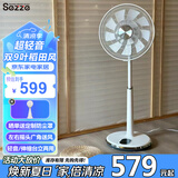 西哲（sezze）日本电风扇直流变频落地扇轻音节能果岭风扇遥控定时台立两用风扇低音降噪智能台地扇14吋大风量 （12档风速）Y-3810