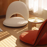 喻品懒人沙发榻榻米折叠座椅床上靠背椅卧室飘窗儿童小沙发椅LZ127白