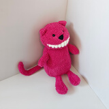 IGNATIUS微笑大牙丑萌公仔呲牙猪布娃娃可爱超萌女孩恐龙毛绒玩具生日礼物 猫 小号（全长约28cm）