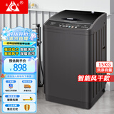 长虹全自动洗衣机 家用租房大容量洗烘一体机 波轮洗脱一体机 风干桶自洁 仿生手搓 以旧换新 15公斤【强力风干+强动力电机】
