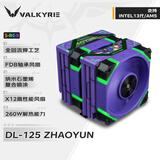 瓦尔基里(VALKYRIE）DL125 赵芸 VK CPU风冷散热器 双塔 焊接6热管纯铜底 支持LGA1700 AM5 ARGB光效