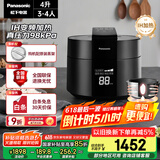 松下（Panasonic）【国家补贴】饭煲煲家用3-4人IH电饭煲多功能压力电饭锅智能预约三段压力备长炭4升容量SR-PE402-K
