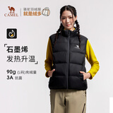 骆驼户外面包马甲羽绒服男女同款抗菌抗静电防水鸭绒羽绒马甲外套L