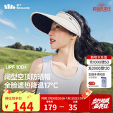 蕉下（beneunder）防晒帽子女黑胶空顶帽遮阳帽防紫外线遮脸太阳帽BM569白
