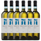 托尔山（TOR DEL COLLE）干型白葡萄酒意大利进口霞多丽索阿伟（Soave）波特酒庄DOC级干白 整箱6瓶750ml*6