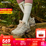 迈乐（Merrell）官方店男女款户外登山徒步鞋减震MOAB 3迈越者轻量防滑耐磨透气 J035894白灰米（女） 36