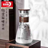 青苹果耐热玻璃水壶 新中式竖纹耐高温泡茶壶 防烫待客围炉煮茶壶 单壶