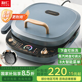 利仁（Liven）电饼铛下盘可拆洗家用双面加热电饼档加深加大煎烤机烙饼锅多功能烤肉机煎饼锅三明治早餐机 【0氟钛瓷超耐磨】30mm深盘+下盘可拆