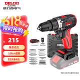 德力西（DELIXI）手电钻锂电钻电动螺丝刀家用充电式手钻电起子电批电动工具箱套装