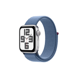 Apple Watch SE  智能手表GPS款40毫米银色铝金属表壳凛蓝色回环式运动型表带 健康电话手表MRE33CH/A