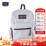 JANSPORT杰斯伯书包轻便双肩包男女26L旅行包简约背包电脑包学生校园 47LX80D浅灰-侧袋+隔层