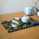 万仟堂（Edenus）陶瓷茶具快客杯便携旅行包一壶二杯功夫茶具套装 称心如意 粉青釉