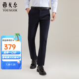 雅戈尔（YOUNGOR）休闲裤男DP棉免烫不易皱裤子宾霸莱卡面料休闲裤 VCDP319998FWA藏青标准 32 80A