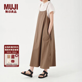 无印良品（MUJI） 女式 泡泡纱吊带连衣裙 BC06CC3S 吊带裙 裙子长裙 摩卡棕色 S-M