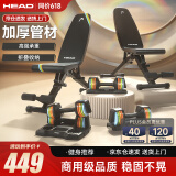 HEAD海德哑铃凳卧推凳仰卧起坐腹肌板健身椅飞鸟凳健身器材家用轻商用