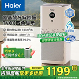 海尔（Haier） 空气净化器家用除甲醛除雾霾除烟除尘 紫外线除菌 氨基酸分解除醛 TVOC四色显示 KJ650F-H600AU1