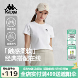 卡帕（Kappa）背靠背t恤短袖复古2025新款夏季休闲纯棉半袖运动上衣K0E42TD01D