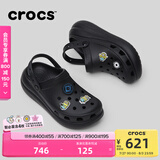 卡骆驰crocs檀健次同款经典泡芙洞洞鞋百舒适男沙滩鞋女鞋休闲鞋|207521 黑色-001(含智必星) 39 (240mm)