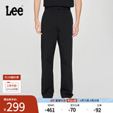 Lee25春夏新品舒适直筒Logo织标男日常休闲裤布裤潮流LMB009918204 黑色 32