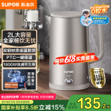 苏泊尔（SUPOR）烧水壶电水壶热水壶 2L大容量 316L不锈钢 无缝内胆 烧水壶防烫保温 自动断电SW-20J08P