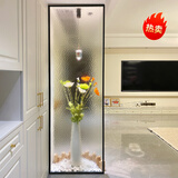 心晶喜油画超白水波纹艺术玻璃隔断屏风客厅玄关入户门主卧室卫生间遮挡 水波纹玻璃隔断 提供尺寸联系客服报价